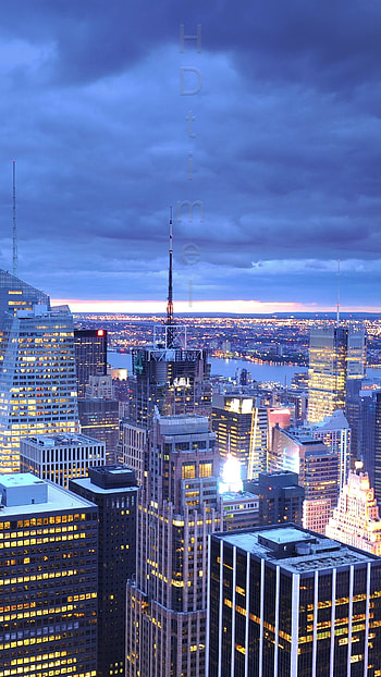 Manhattan skyline, Android best , Travels, Cityscape HD phone wallpaper