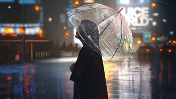 Girl Enjoying First Rain , girl, alone, umbrella, rain, artist, artwork, digital-art HD wallpaper