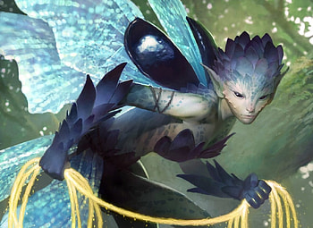 Magic the Gathering, blue, wings, art, beautiful, fairy, lady, cards, fantasy, duels, abstract, pretty, fantasy woman, female HD wallpaper