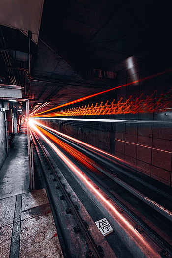 Cities, Shine, Light, Speed, Railway HD phone wallpaper