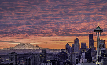 Seattle Skyline, Urban beauty, Captivating cityscape, Skyline's majesty HD wallpaper