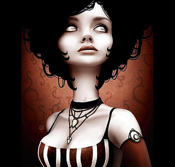 Dream Weaver, cute, digital art, dress, beauty, doll, cg, lips, female, gorgeous, girl, beautiful, fantasy, pretty, face, lovely, hair, eye, dream HD wallpaper