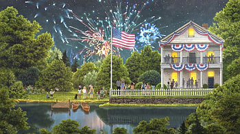 Patriot day , 4.July, night, boat, colorful, patriot day, peaceful, beautiful, people, flag, july, usa, white house, jubilee, firework HD wallpaper