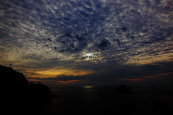 Nature, Sunset, Sky, Sea, Night, Clouds, Horizon HD wallpaper