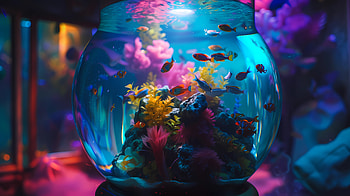 Vibrant Aquarium Life, aquarium HD wallpaper
