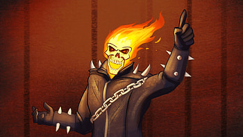 Ghost Rider Cartoony Art , ghost-rider, superheroes, artist, artwork, digital-art, artstation HD wallpaper