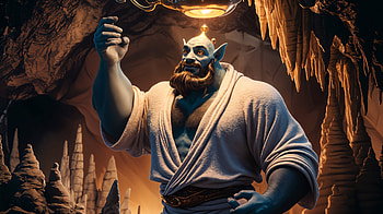 Majestic Genie: Ultra of Mystical Wonders, genie, fantasy, cave, magic HD wallpaper