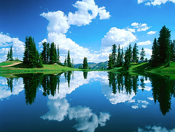 Landscape, Water, Trees, Sky, Lakes HD wallpaper