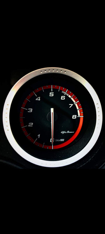 Alfa Romeo 159 Ti, Red, Speed, Speedometer, Fast, rpm, Gauge HD phone wallpaper