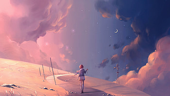 Just Me Music And The Road, alone, artist, artwork, digital-art, deviantart HD wallpaper