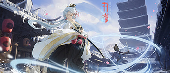Kamisato Ayaka – Elegant Genshin Impact Scene, Kamisato Ayaka (Genshin Impact), video game, Genshin Impact HD wallpaper