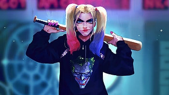 Harley Quinn Hoodie With Style , harley-quinn, superheroes, artwork, artist HD wallpaper