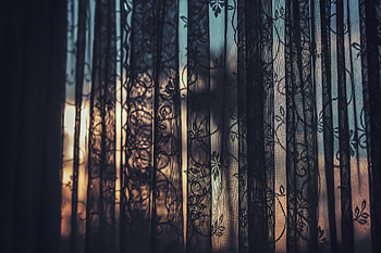 Twilight, Dark, Miscellanea, Miscellaneous, Dusk, Curtain, Tulle HD wallpaper