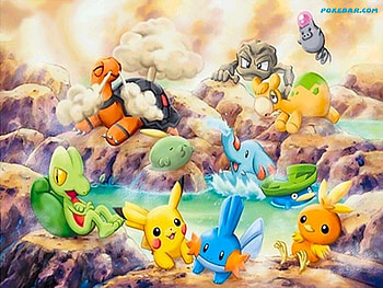 pikachu and friends , anime, hot, pikachu, spring, friends, pokemon HD wallpaper