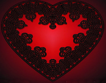 Heart, art, love, red HD wallpaper