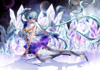 Ice Queen, blue, cute, long hair, dress, beauty, snow, female, sweet, white, art, girl, beautiful, woman, purple, anime, pretty, lovely, ice HD wallpaper