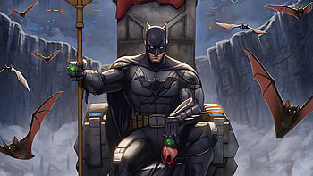 Batman Throne King, batman, superheroes, artwork, artstation HD wallpaper