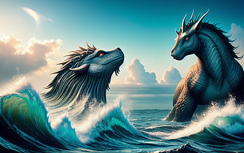 Sea monster, AI Art, monster, fantasy, creature HD wallpaper