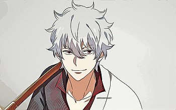 Gintoki Sakata, Gintama, , vector art, Gintoki Sakata drawing, creative art, Gintoki Sakata art, vector drawing, Gintama characters, Sakata Gintoki HD wallpaper