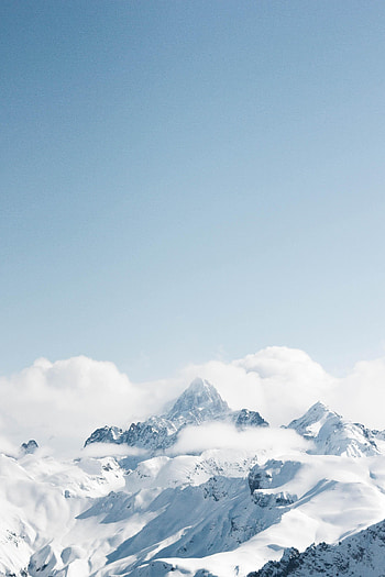 Landscape, Nature, Clouds, Snow, Mountain, Vertex, Top HD phone wallpaper
