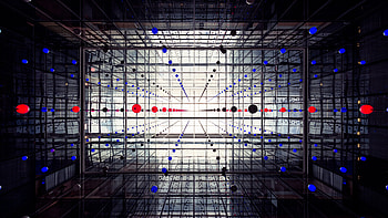 Modern Glass Building Interior HD wallpaper