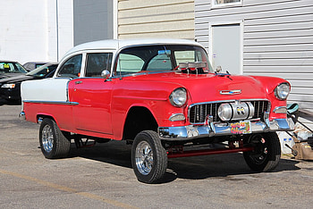 1955 Chevrolet 150 Gasser, classic, chevrolet, custom, 55, race car, 1955, gasser, sedan, 150, cool, chevy, hot rod HD wallpaper