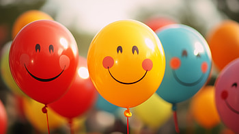Joyful Moments: A Happy Balloon, Happy, balloon, happiness, smiling, colorful HD wallpaper