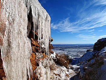 Ice Fall, canyon, ice, fall, mountain HD wallpaper
