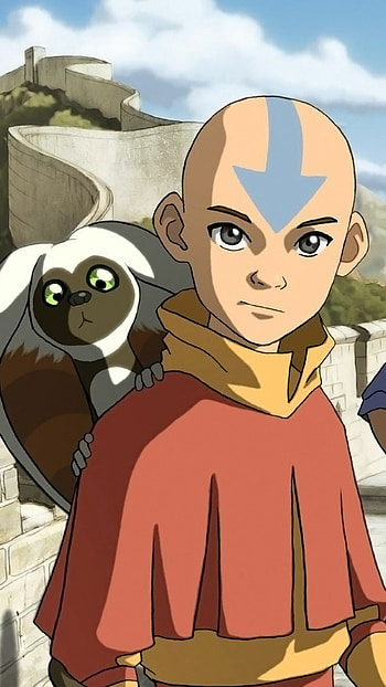Aang and Momo, Avatar: The Last Airbender HD phone wallpaper