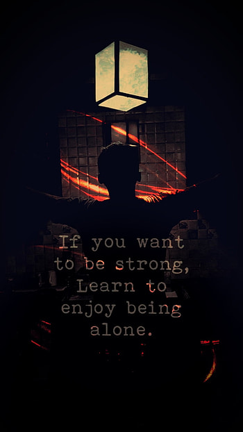 Being Alone (Black), neon, flashing, stronger HD phone wallpaper