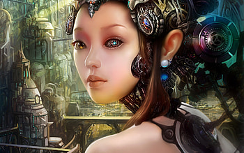 Fantasy Girl, Artwork, Eyes, Girl, Look HD wallpaper