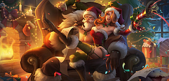 Christmas couple, craciun, fantasy, christmas, red, couple, yini shao, girl, santa HD wallpaper