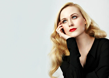Evan Rachel Wood, white, black, blonde, girl, actress, hand, woman, red, lips HD wallpaper
