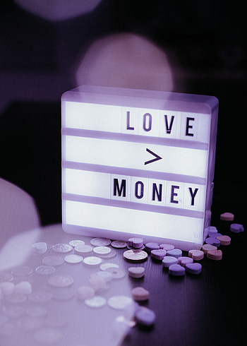 Love, Money, Words, Shine, Light, Nameplate, Plate HD phone wallpaper