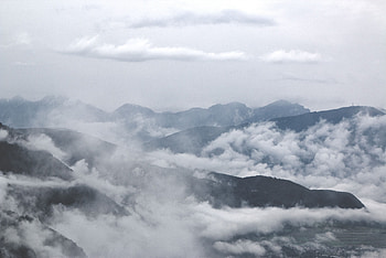 Nature, Mountains, Clouds, Fog HD wallpaper