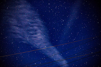 Nature, Night, Starry Sky, Wires, Wire HD wallpaper