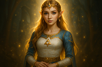 Princess Zelda Radiance - Fantasy Artwork, Princess Zelda, elf, princess, magic, portrait HD wallpaper