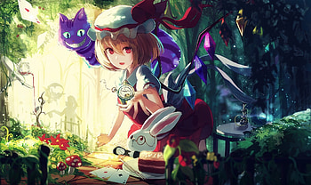 Flandre Scarlet, Touhou, outdoor, anime girl HD wallpaper