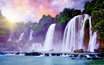 Ban Gioc–Detian, Waterfalls HD wallpaper