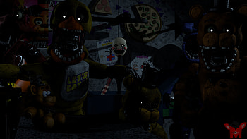 Withered Freddy (Five Nights at Freddy's), Puppet (Five Nights at Freddy's), video game, Five Nights At Freddy's 2, Five Nights at Freddy's HD wallpaper