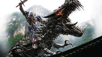 Optimus Prime On Dinobot, transformers, movies, optimus-prime HD wallpaper