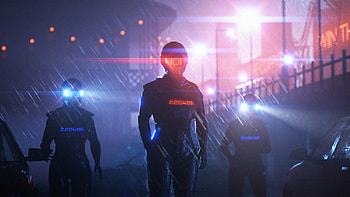 Scifi Robot Police , robot, police, cyberpunk, artist, artwork, digital-art, deviantart HD wallpaper