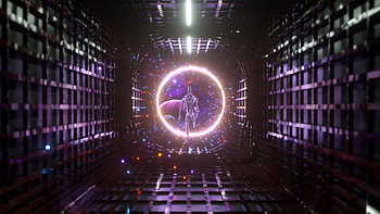 3D Portal, fantasy, android walk through portal, art HD wallpaper