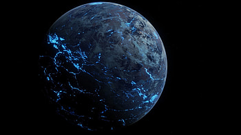 Universe, Dark, Surface, Planet, Sphere HD wallpaper