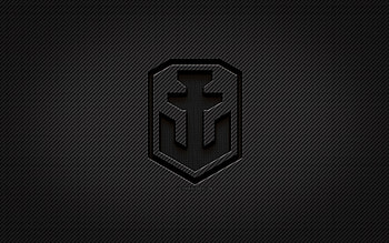 World of Warships carbon logo, , WoWS, grunge art, carbon background, creative, World of Warships black logo, online games, World of Warships logo, World of Warships, WoWS logo HD wallpaper