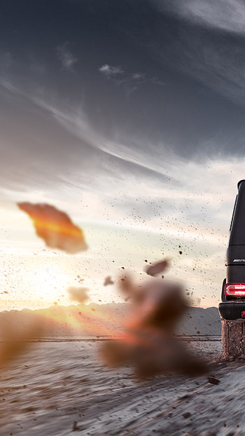 G63 AMG 6x6 — Desert Sunset , vehicle HD phone wallpaper