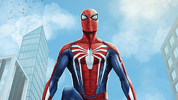 Spiderman Watching The City, spiderman, digital-art, artwork, art, superheroes, supervillain, artstation HD wallpaper