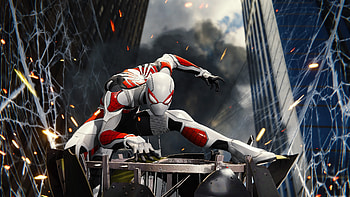 Spider-Man PS4 — White Tech Suit Strike, Video Game, Spider-Man (PS4) HD wallpaper