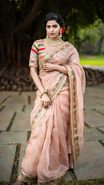 Dhansika, saree beauty, tamil actress, model HD phone wallpaper