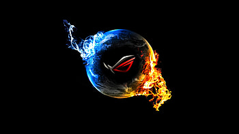 Asus ROG Logo Planet Fire Burning Republic of Gamers, 3840 X 2160 Asus HD wallpaper